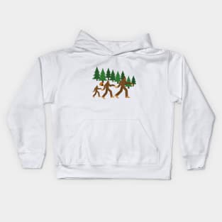 Bigfoot Camping design Kids Hoodie